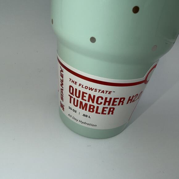 LIMITED Stanley Target 30 oz Quencher Flowstate Peppermint Polka Dot 2025 Mint - Picture 3 of 7